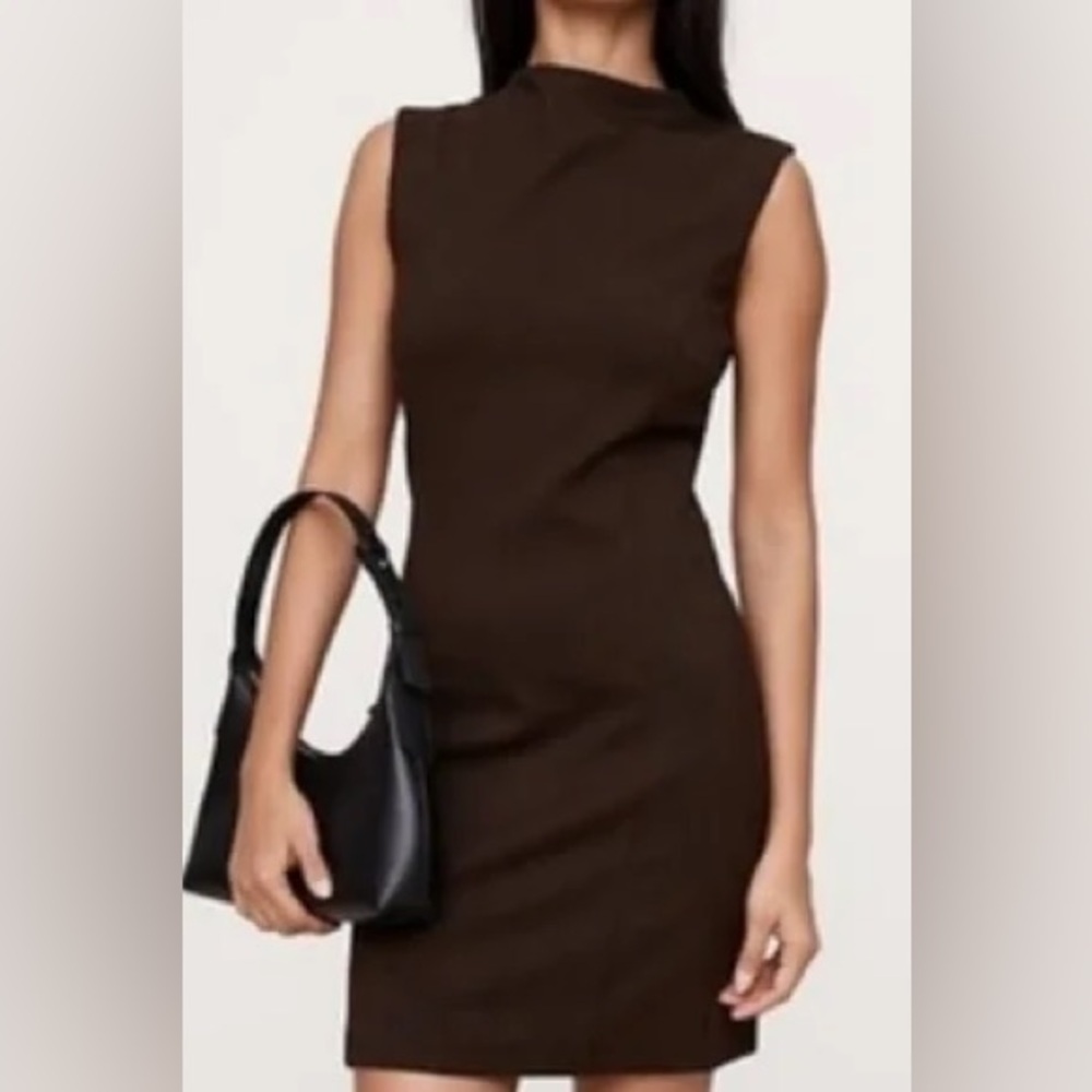 Banana Republic Lightweight Ponte Black Mini Dress